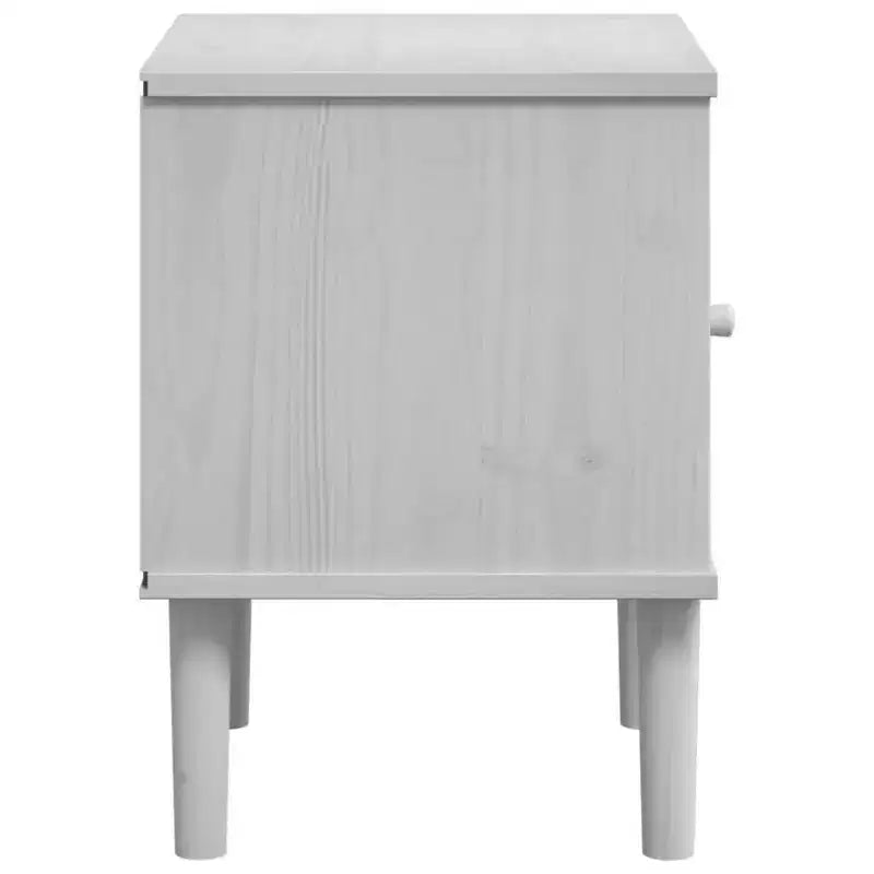 vidaXL Bedside Cabinet Furniture for Bedroom SENJA Rattan Look Solid Wood Pine, Engineered Wood - Nightstand