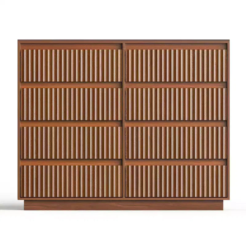 KOLIGEY 8-Drawer Dresser 52W Double Dresser With Waveform Fluted Panel