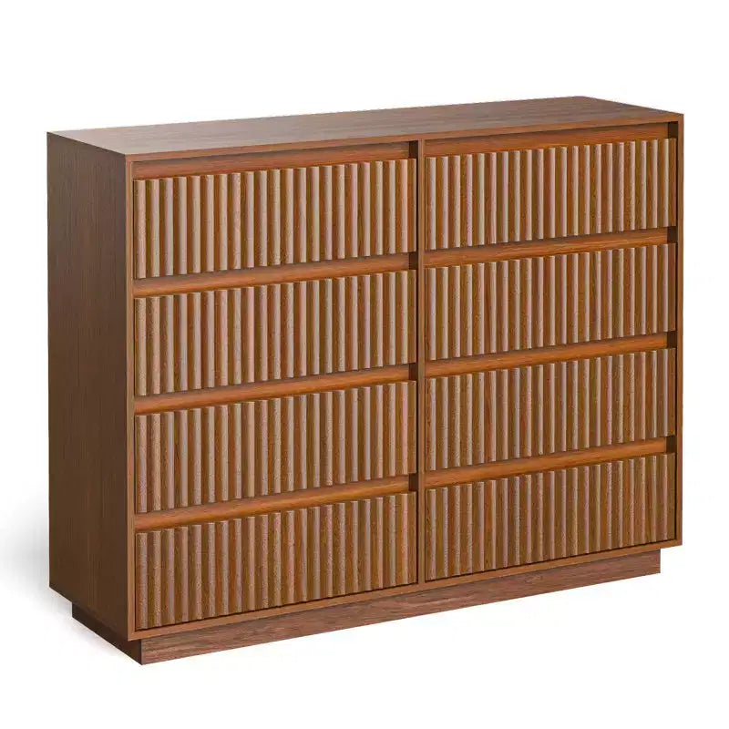 KOLIGEY 8-Drawer Dresser 52W Double Dresser With Waveform Fluted Panel