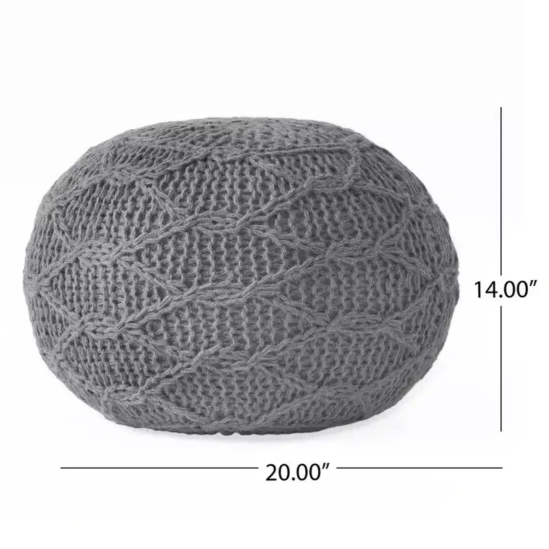 Okak Bean Bag Chair Woven Bean Bag Chair Comfy Floor Chair with Memory Foam Filler, Sofa Chair for Living Room, Bedroom