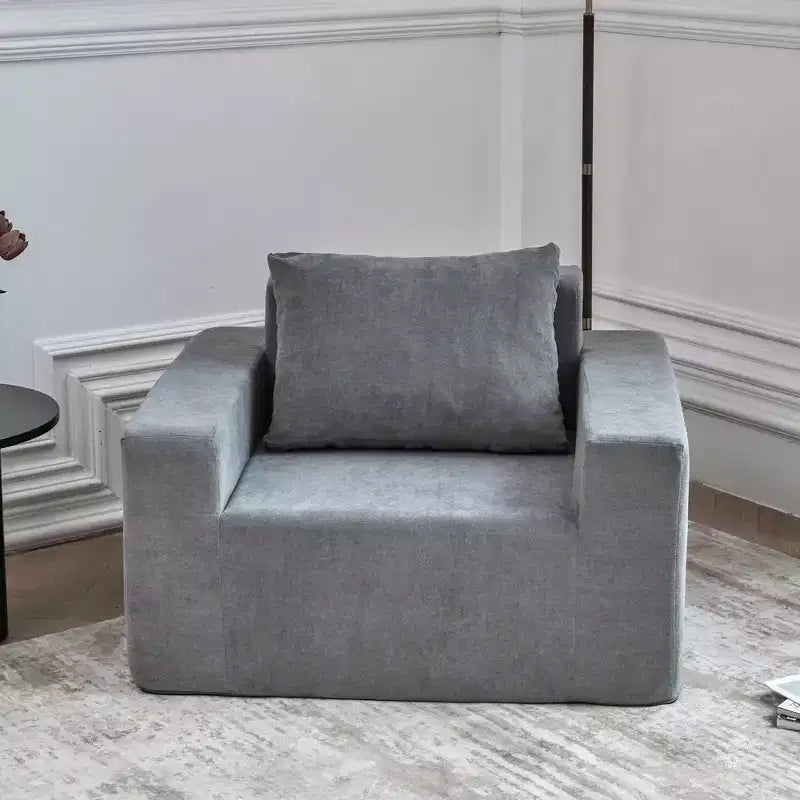 Okak Bean Bag Chair, Large Lazy Sofa Chair Bean Bag Sofa with High-Density Foam and Pillow for Adults, Modern Lounge Chair for Living Room