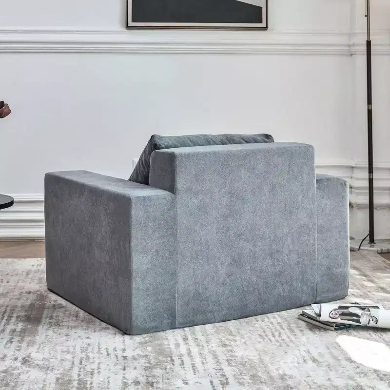Okak Bean Bag Chair, Large Lazy Sofa Chair Bean Bag Sofa with High-Density Foam and Pillow for Adults, Modern Lounge Chair for Living Room