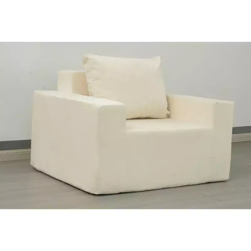 Okak Bean Bag Chair, Large Lazy Sofa Chair Bean Bag Sofa with High-Density Foam and Pillow for Adults, Modern Lounge Chair for Living Room