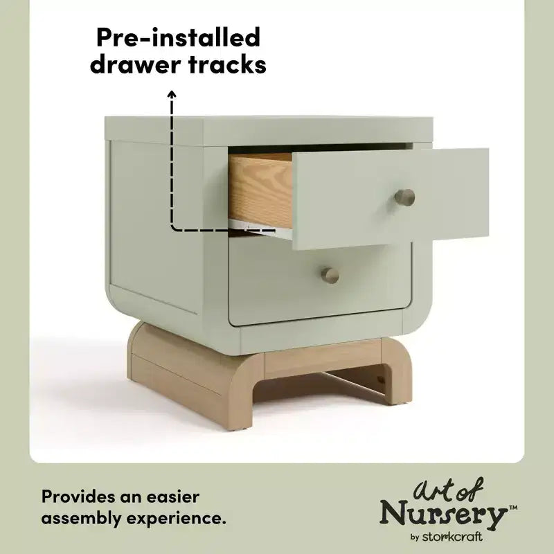 Storkcraft Santorini 2 Drawer Nightstand
