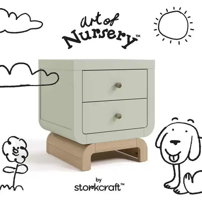 Storkcraft Santorini 2 Drawer Nightstand