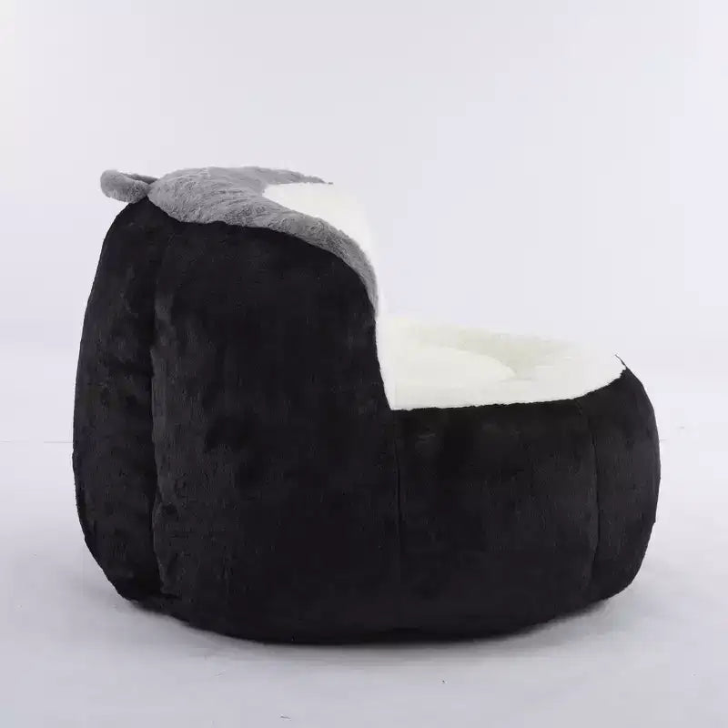 Whisen Oversized Bean Bag Chairs, Multicolor Faux Fur Couch, Large Lounger Sofa Filled with Shredded Sponge, No Assembly Required