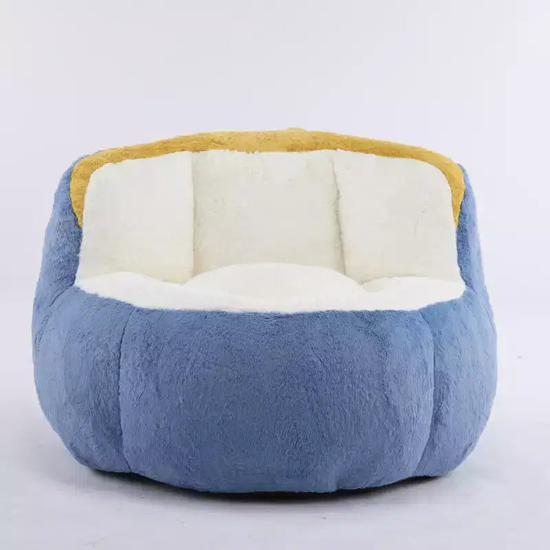 Whisen Oversized Bean Bag Chairs, Multicolor Faux Fur Couch, Large Lounger Sofa Filled with Shredded Sponge, No Assembly Required