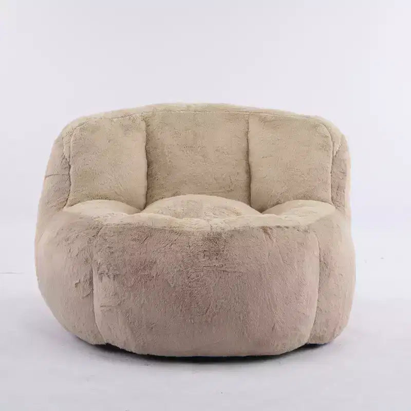 Whisen Oversized Bean Bag Chairs, Multicolor Faux Fur Couch, Large Lounger Sofa Filled with Shredded Sponge, No Assembly Required