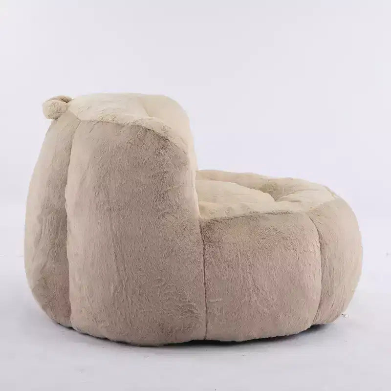 Whisen Oversized Bean Bag Chairs, Multicolor Faux Fur Couch, Large Lounger Sofa Filled with Shredded Sponge, No Assembly Required