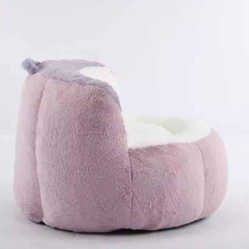 Whisen Oversized Bean Bag Chairs, Multicolor Faux Fur Couch, Large Lounger Sofa Filled with Shredded Sponge, No Assembly Required