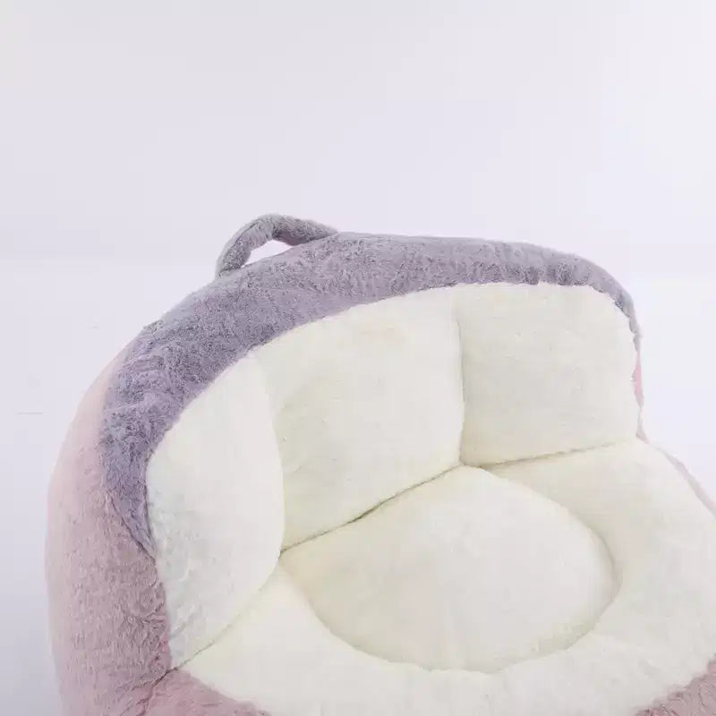 Whisen Oversized Bean Bag Chairs, Multicolor Faux Fur Couch, Large Lounger Sofa Filled with Shredded Sponge, No Assembly Required