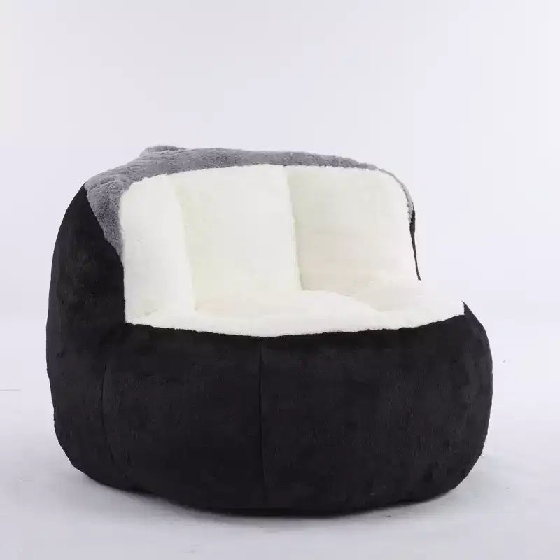 Whisen Oversized Bean Bag Chairs, Multicolor Faux Fur Couch, Large Lounger Sofa Filled with Shredded Sponge, No Assembly Required