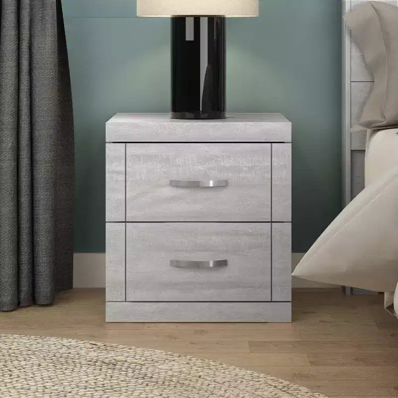Galano Modern 2-Drawer Nightstand Set of 2 18.9 W  16.3 D  20.3 H