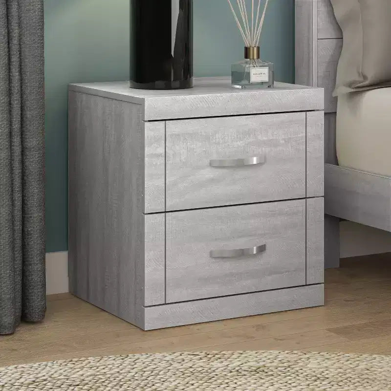 Galano Modern 2-Drawer Nightstand Set of 2 18.9 W  16.3 D  20.3 H