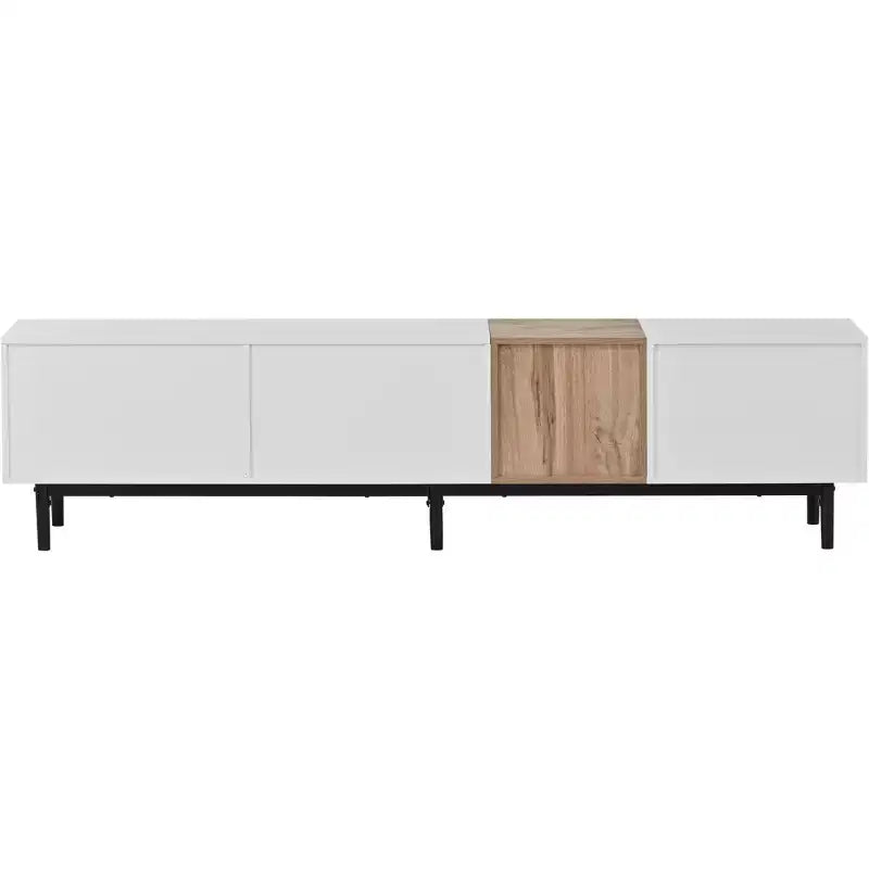 Clihome Modern TV Stand for 80'' TV with 3 Doors, Media Console Table, Entertainment Center with Large Storage Cabinet for Living Room