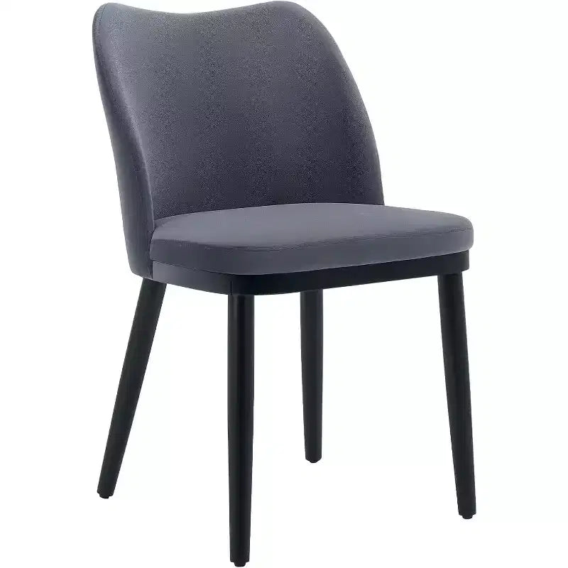 Set of 2 Modern Fabric Dining Chairs: Padded Seat, Wood Legs - Versatile Side Chairs for Kitchen, Dining Room, Restaurant, Cafe & Living Room.
