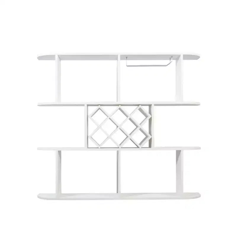 Homy Casa Large Wall-Mounted 3-Tier Wine Rack with Bottle Storage and Display Shelves
