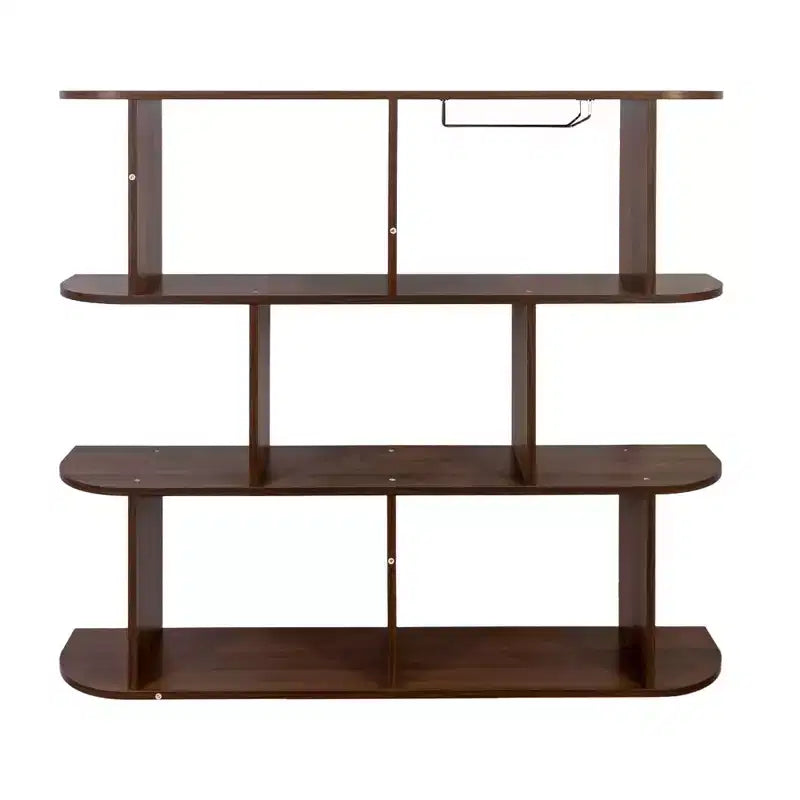 Homy Casa Large Wall-Mounted 3-Tier Wine Rack with Bottle Storage and Display Shelves