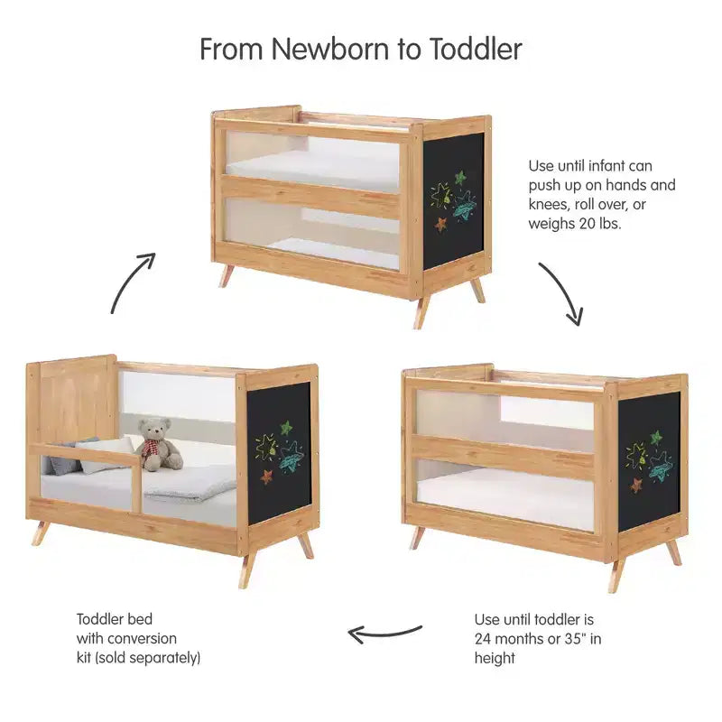 BreathableBaby Breathable Mesh 3-in-1 Convertible Crib, Greenguard Gold Certified