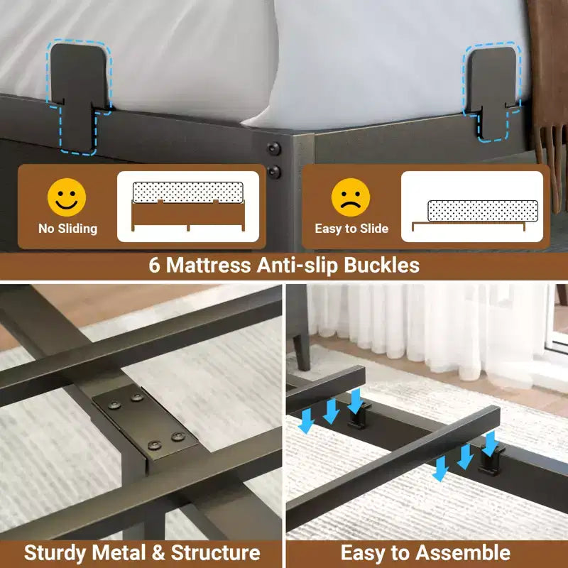 Besiost Storage Bed with Sliding Doors, LED Lights & USB Charging Station