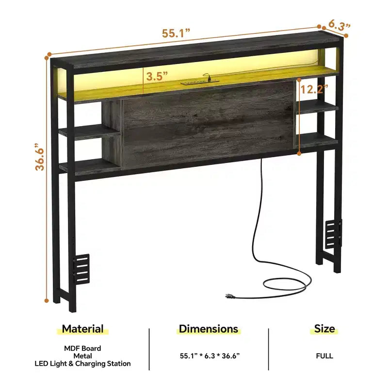 Besiost Upholstered Headboard with Storage Bags