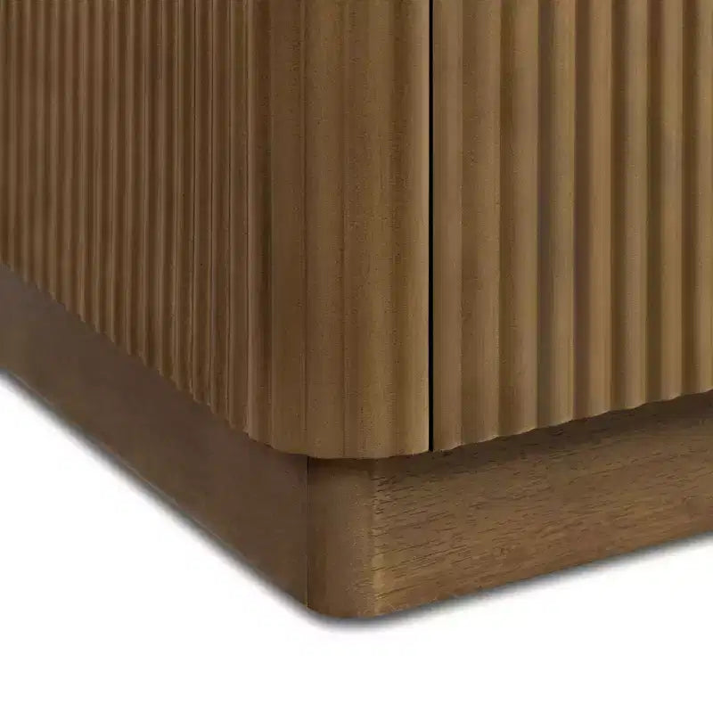 Teamson Home Potomac Modern Boho Solid Wood Sideboard with 3 Drawers, 2 Doors, Adjustable Shelf, & Push to Open Storage