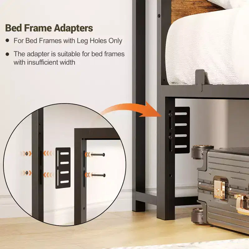 Besiost Storage Headboard with Led Lights & Charging Station
