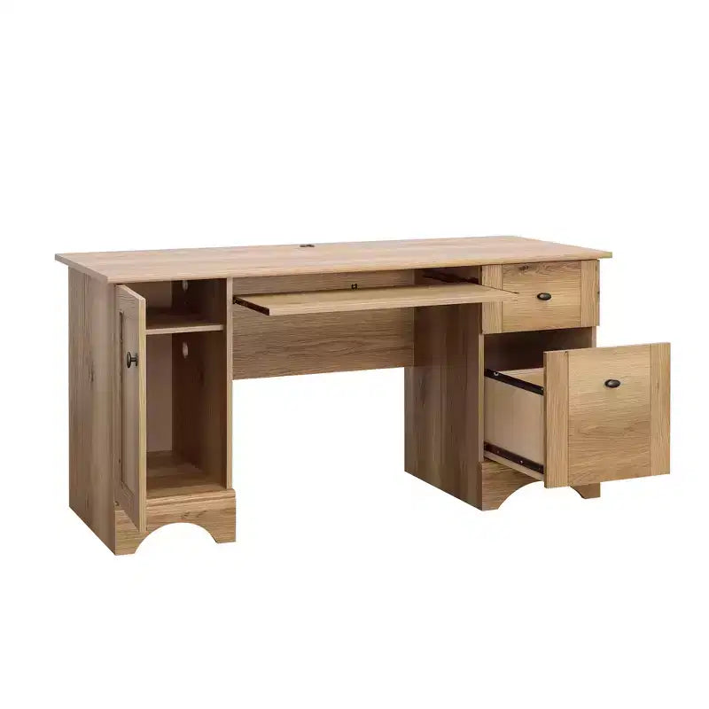 GDFStudio Elmsford 59.5 Home Office Computer Desk with Keyboard Tray