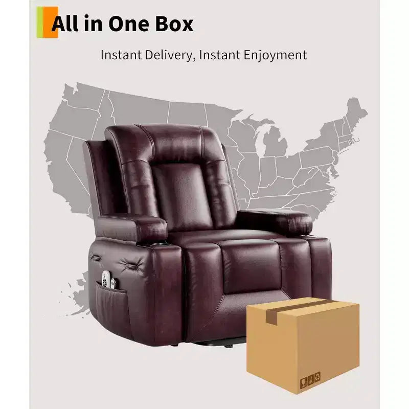 Oversized Power Lift Recliner Chair, Home Theater Seating with Lumbar Support, Adjustable Back and Legs, Elderly Power Recliner Chair for Living Room