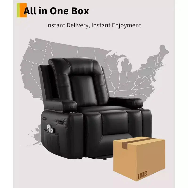 Oversized Power Lift Recliner Chair, Home Theater Seating with Lumbar Support, Adjustable Back and Legs, Elderly Power Recliner Chair for Living Room