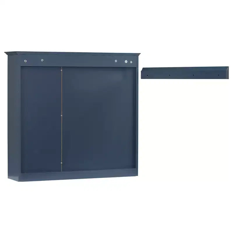 FAMYYT 30 in. W x 28 in. H Rectangular MDF Board Surface Mount Bathroom Medicine Cabinet with Mirror, Open Shelves