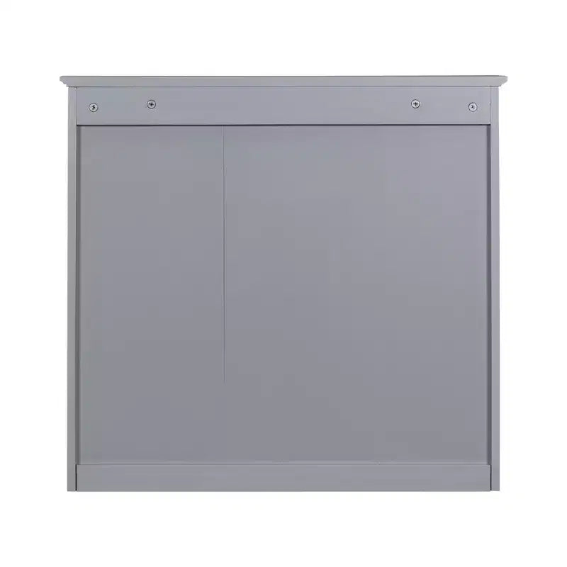 FAMYYT 30 in. W x 28 in. H Rectangular MDF Board Surface Mount Bathroom Medicine Cabinet with Mirror, Open Shelves