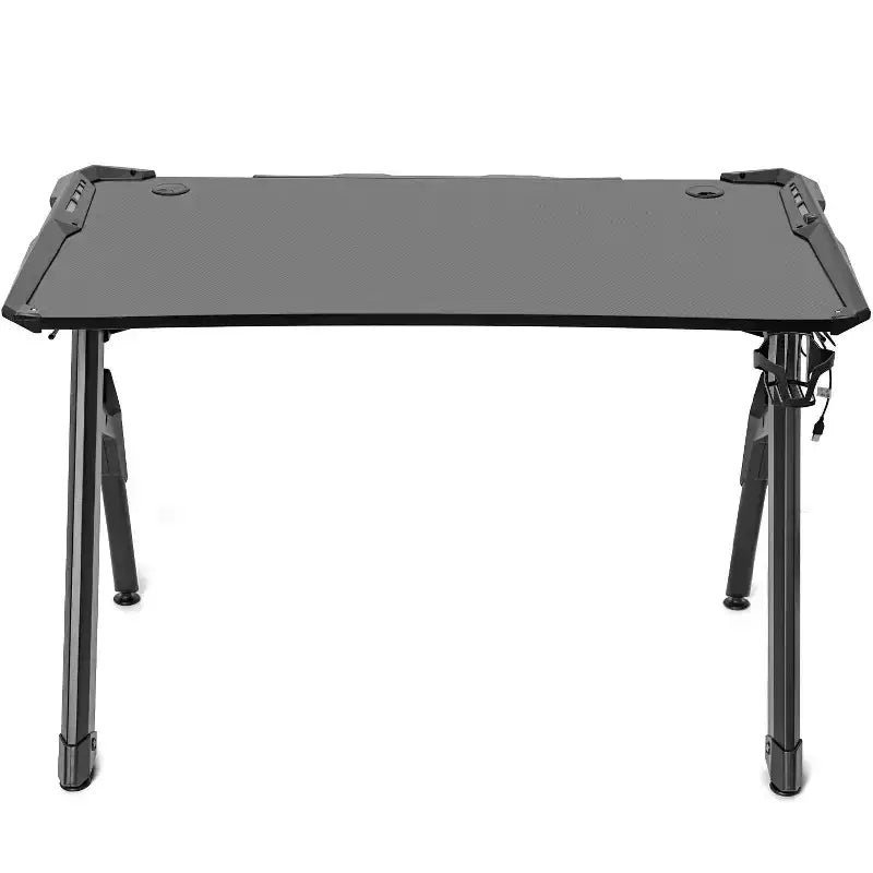 Deco Gear 47 LED Gaming Desk, Carbon Fiber Surface, Cable Management & Headphone Hook