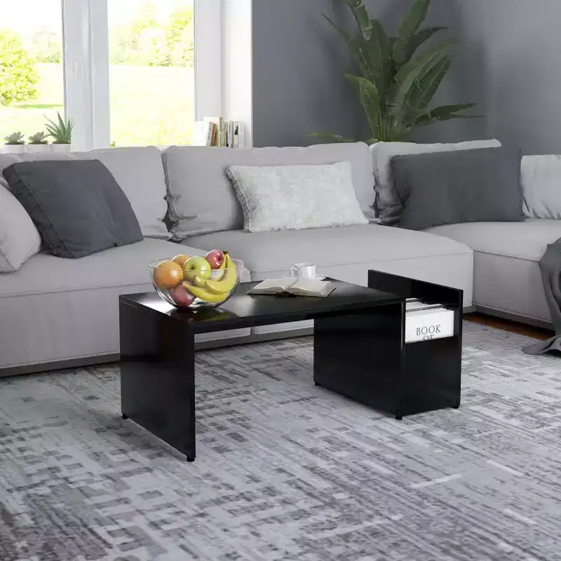 vidaXL Coffee Table White Engineered Wood Medium Storage Coffee Table