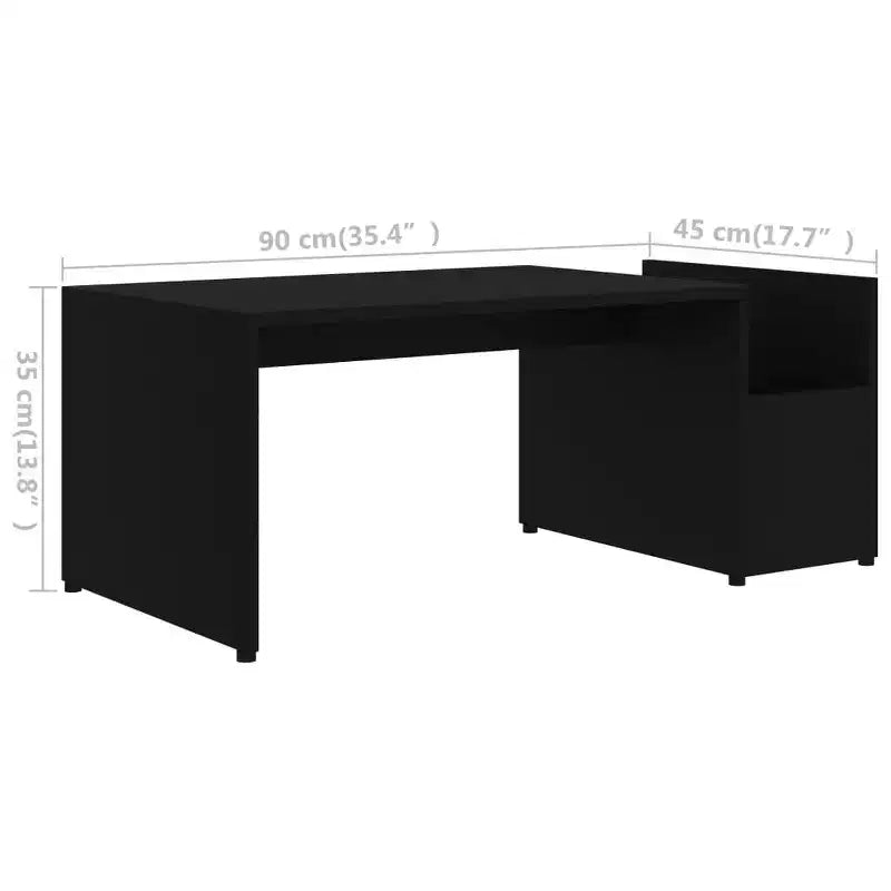 vidaXL Coffee Table White Engineered Wood Medium Storage Coffee Table