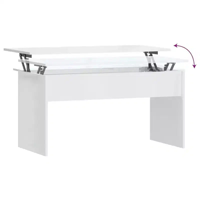 vidaXL Coffee Table White Engineered wood Medium-sized