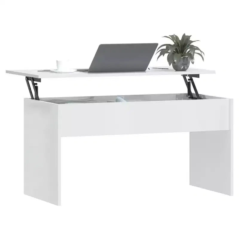 vidaXL Coffee Table White Engineered wood Medium-sized