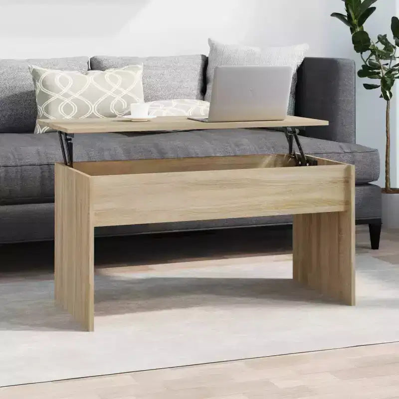 vidaXL Coffee Table White Engineered wood Medium-sized