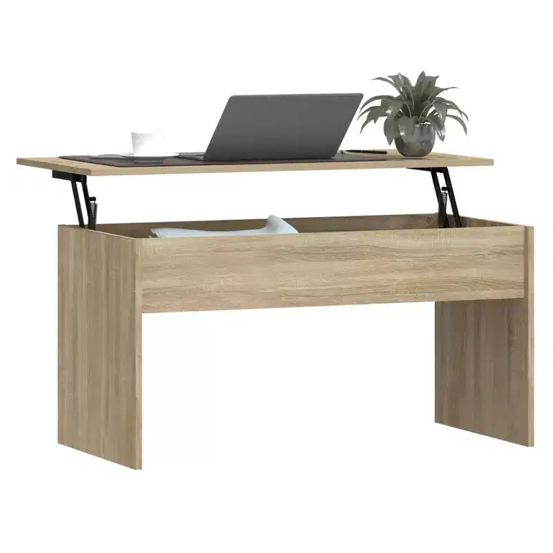 vidaXL Coffee Table White Engineered wood Medium-sized