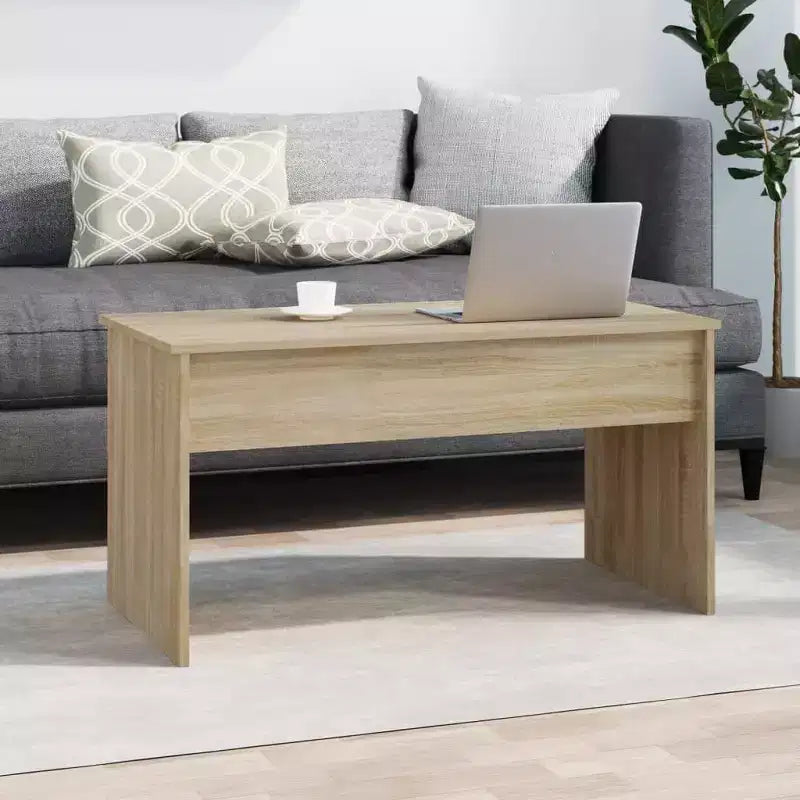 vidaXL Coffee Table White Engineered wood Medium-sized
