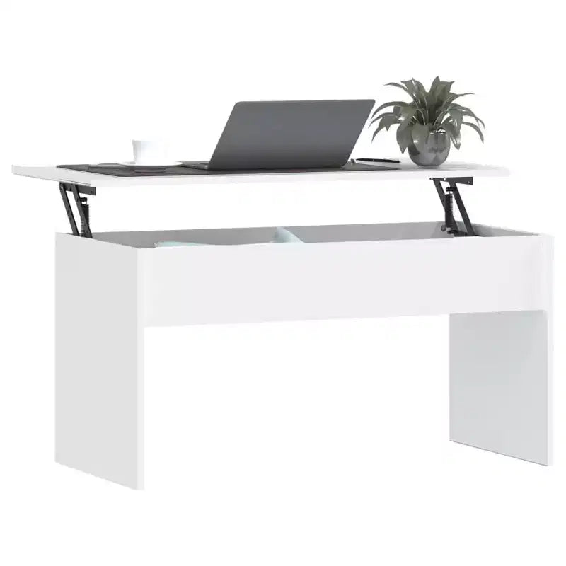 vidaXL Coffee Table White Engineered wood Medium-sized