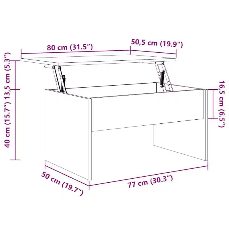 vidaXL Coffee Table White Engineered wood Medium-sized