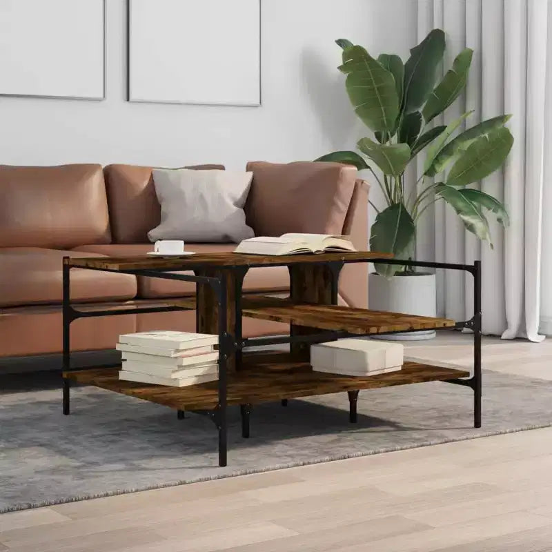 vidaXL Coffee Table Storage End Table Living Room Furniture Engineered Wood