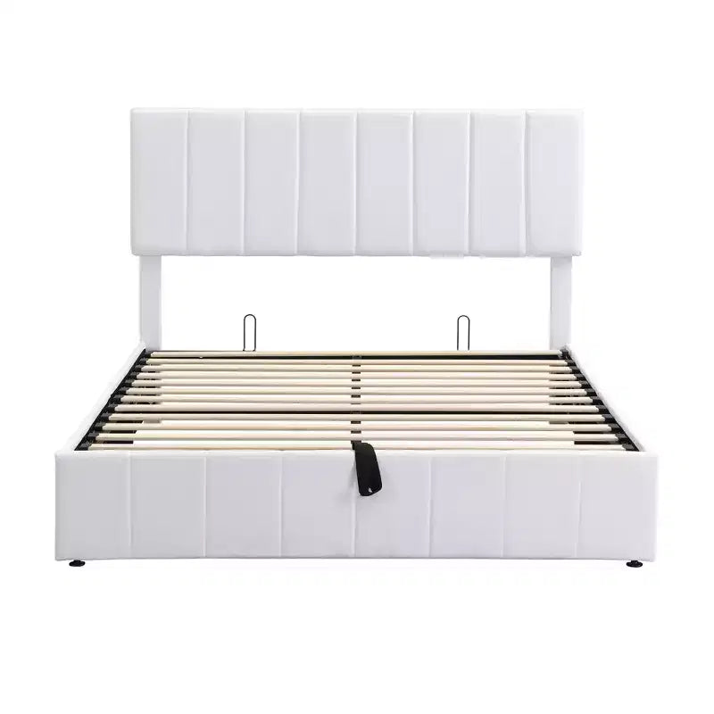 Luxystar Queen Size Upholstered Platform Bed with Hydraulic Lift and Storage