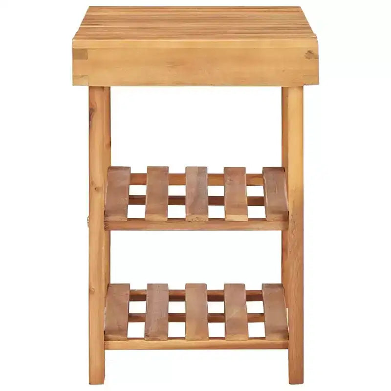 vidaXL Shoe Rack Bench Shoe Storage Organizer Shelf Holder Solid Acacia Wood
