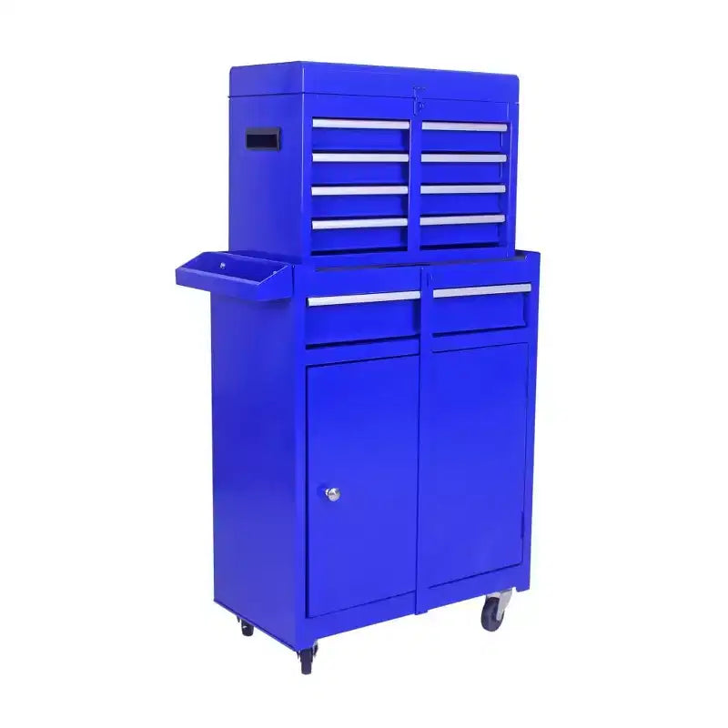 Rolling Tool Chest, 5 Drawer Lockable Tool Cabinet with 4 Wheels, Tool Chest Organizer with Secure Locking System, 2 in 1 Detachable Tool Box Storage