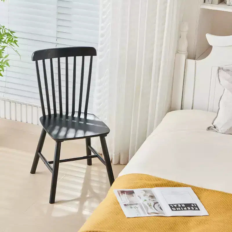 Set of 4 Farmhouse Solid Wood Dining Chairs with High Backrest, Vintage Side Chairs for Kitchen, Dining Room, or Living Room-Panipeachy