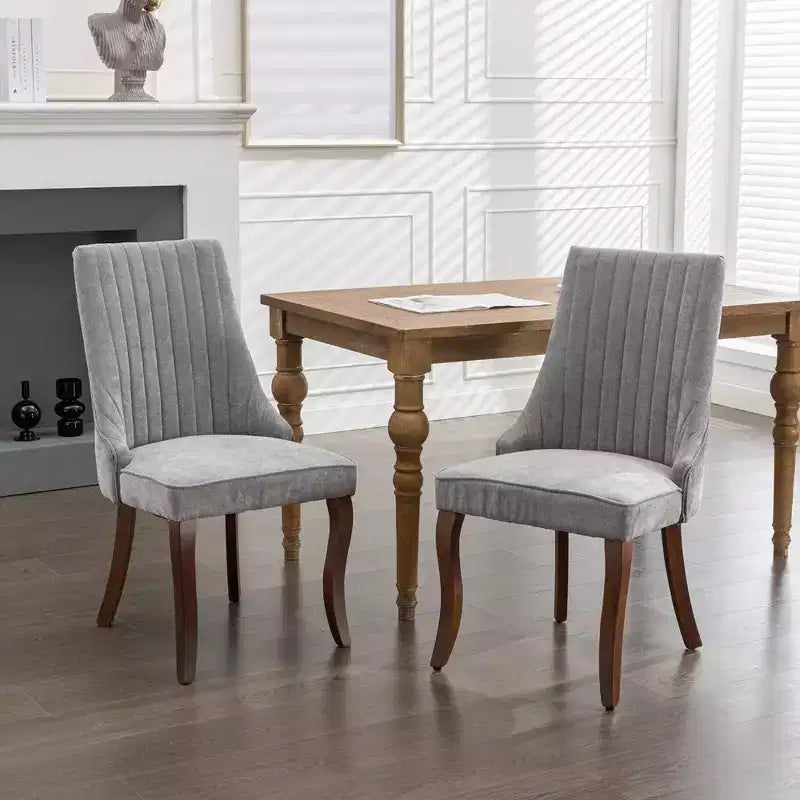 Dining Chairs Set Of 2, Upholstered Dining Chair With High Backrest, High Rebound Sponge, Triple Elastic Structure, Kitchen Dining Chair