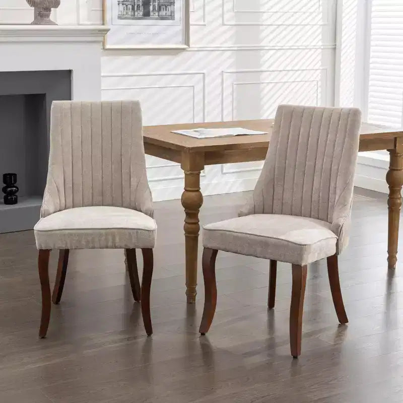 Dining Chairs Set Of 2, Upholstered Dining Chair With High Backrest, High Rebound Sponge, Triple Elastic Structure, Kitchen Dining Chair