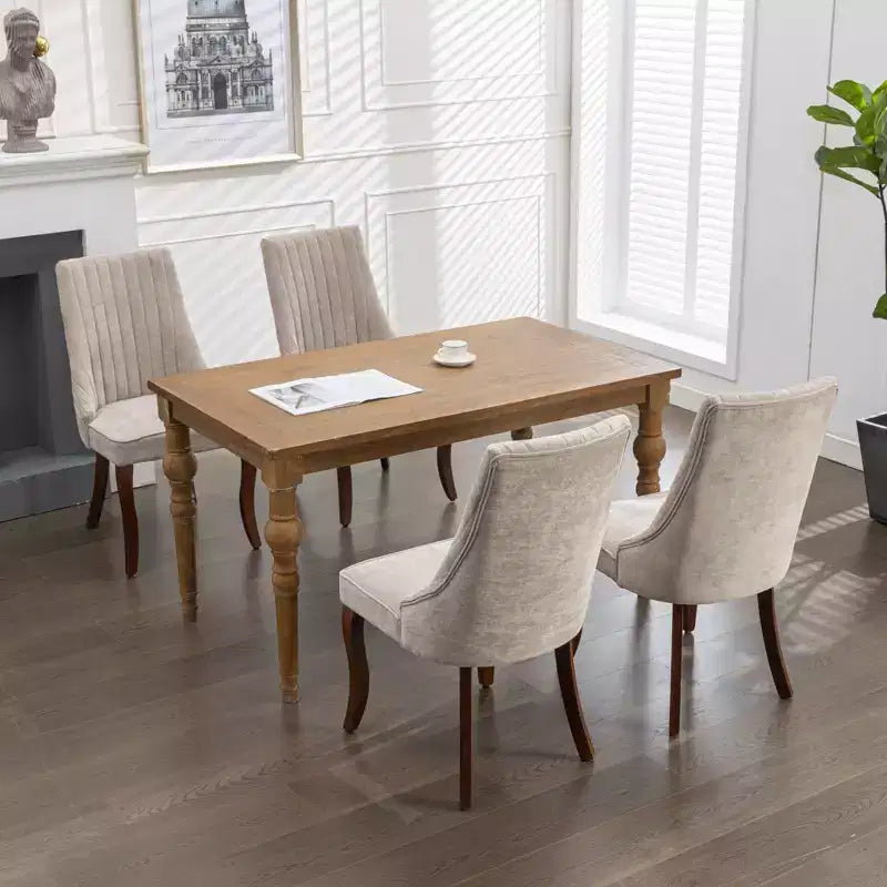 Dining Chairs Set Of 2, Upholstered Dining Chair With High Backrest, High Rebound Sponge, Triple Elastic Structure, Kitchen Dining Chair